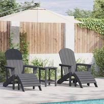 Sodo Kėdė 2 pcs Šviesiai pilka 83 x 74 x 92 cm Polietilenas