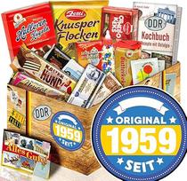Originalus nuo 1959 m. - saldainių dėžutė su DDR prekėmis - 1959 m. gimtadienio dovana