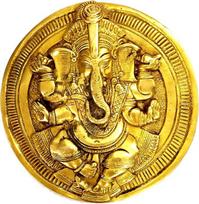Purpledip Siddhi Vinayak Ganesha: didinga namų šventyklos lenta (11913) Žalvaris