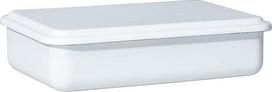 Riess, 0416-033 Dėžutė su dangčiu 23 x 15 x 5 cm Emalio dizainas SERVE + STORE balta Svoris 0,56 kg LH 23,4 x 15,7 x 5 cm