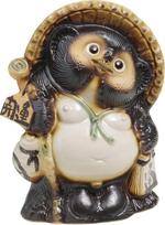 Shigaraki Keramika 10.23'' meškėnų šuo Kaiun Tanuki Statulėlė