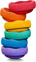 Stapelstein® - Rainbow I Balanciersteine für Kinder I 6 Farbenfrohes Motorikspielzeug - Für drinnen & draußen - Bewegungsspiel - Stapelspiel ab 1 Jahr