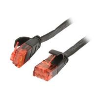 Patch cable RJ45 - CAT6 250Mhz -10m black - UTP(U/UTP) - PVC - flat - Synergy 21 -