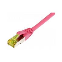 Patchkabel RJ45, CAT6A 500Mhz, 0,25m, magenta, S-STP(S/FTP), TPE/LSZH(Ultraflex), AWG26, mitCat.7 Rohkabel, Synergy 21 (S217699)