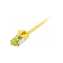 Patchkabel RJ45, CAT6A 500Mhz, 0,15m, gelb, U/FTP, slimline rund d=3,8mm, TPE/LSZH(Superflex), AWG32, mitCat.7 Rohkabel, Synergy 21 (S217370V3)