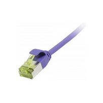Patchkabel RJ45, CAT6A 500Mhz,10m, lila, U/FTP, slimline rund d=3,8mm, TPE/LSZH(Superflex), AWG32, mitCat.7 Rohkabel, Synergy 21 (S217399V3)
