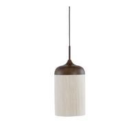 Kabantis šviestuvas tamsiai rudos spalvos ø 22 cm su tekstiliniu gaubtu Dania – Light & Living
