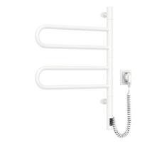 Elektrinis pasukamas rankšluosčių džiovintuvas su termostatu FOUETTE, 60 W, 65×49 cm, baltas