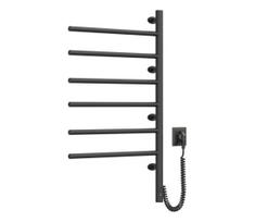 Elektrinis pasukamas rankšluosčių džiovintuvas su termostatu ARABESQUE 105W 82x49 cm juodas