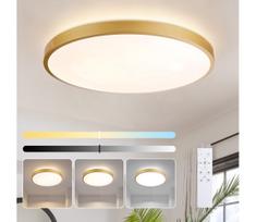Brilagi - reguliuojamas LED šviestuvas GLASS POOL DOUBLE LED/80W/230V 60 cm auksinis + su nuotoliniu pulteliu