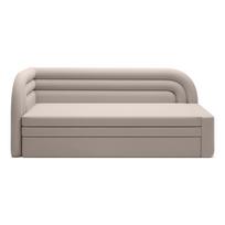 Smėlio spalvos iš velveto sulankstoma/su sandėliavimo vieta sofa su kairiuoju kampu 223 cm Fabillo – ELTAP