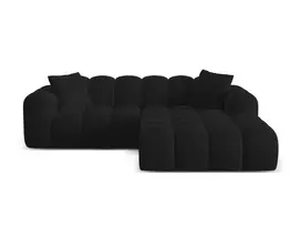 Velvet Right Corner Sofa, "Treno", 3 Seats, 240x184x70 Made in Europe