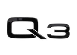 AUDI Q3 logotipas Juodas bagažinės SQ3 RSQ3 ženkliukas 83A071803 Originalus