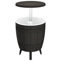 Lauko staliukas vidaXL, juodas/baltas