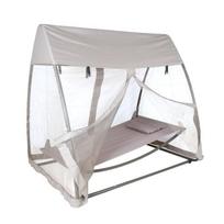 Sodo supynės Home4You Hammock SUNDAY su stogeliu, taupe spalvos poliesterio tinkleliu nuo uodų