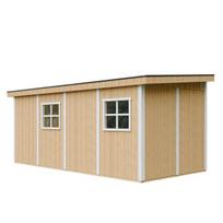 PREMIUM kokybės sodo namelis Timbela - M940B, 11,47 m² - A231x248x530 cm - Be grindų ir šoninės sienos - su dažų rinkiniu HARVEST HONEY
