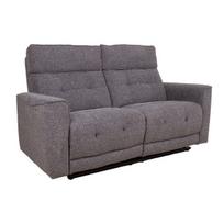 Atsilenkianti sofa Home4You BOSCO, 2-vietė, pilka, su elektriniu mechanizmu, su aukšta nugaros atrama