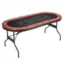 Pokerio stalas, 183x82x72 cm, sulankstomas, metalas, veltinis