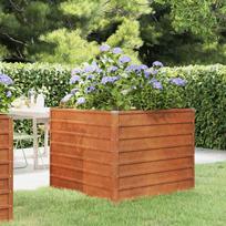 Aukštas sodo lovelis rūdžių 100x100x77cm Corten plienas