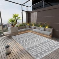 Lauko kilimas ARAKIL pilkos spalvos 190x290cm PP