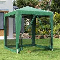 Proginė palapinė su 4 tinklinėmis sienomis žalia 2x2m HDPE