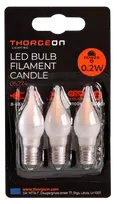 LED Lemputės Filamentas Žvakės Formos 0,2W E10 8-55V 12Lm 2100K