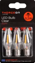 LED lemputė skaidri 0,2W E10 8-55V 12Lm 2100K