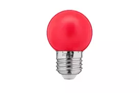 LED spalvota lemputė 1W E27 G45 240V 10Lm PC raudona