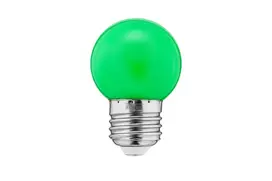 LED spalvota lemputė 1W E27 G45 240V 20Lm PC žalia