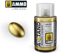AMMO by MIG Jimenez AMMO MIG A-Stand metaliniai dažai Pale Gold 30 ml, 2307 aerografui