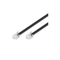 Wentronic Goobay Modularanschlusskabel, Schwarz, 3 m - RJ12-Stecker (6P6C) auf RJ12-Stecker (6P6C) (50321)