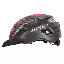 Dviratininkų šalmas Bottari 94004RB, juodas/raudonas, L/XL