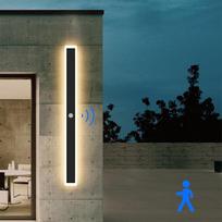 "Klighten" LED ilgas sieninis šviestuvas Lauko / vidaus sieninis šviestuvas, 100 cm/30 W lauko sieninis šviestuvas su judesio jutikliu, IP65 lauko šviestuvas, nerūdijantis plienas + akrilas, lauko šviestuvas vilai / terasai, šiltai balta 3000 K