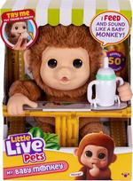 "Little Live Pets My Baby Monkey 'Mango' su buteliuku - minkštas ir minkštas interaktyvus gyvūnų žaislas vaikams nuo 4 metų - daugiau nei 50 garsų ir reakcijų