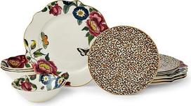 "Spode Creatures of Curiosity" 22 karatų aukso 12 dalių "Fine China" pietų servizas