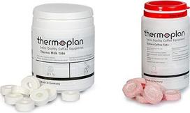 "Thermoplan" | Juodai baltas 4 c tablečių rinkinys | Valymo rinkinys trims mėnesiams | 3 dėžutės "Thermo Milk Tabs" + 3 dėžutės "Thermo Coffee Tablets
