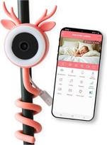BABYSURE&CONFORT kūdikių kamera, 4 MP lankstus ir tvirtas laikiklis, LED šviesos kūdikių monitorius su dvikrypčiu garsu, naktiniu matymu, pavojaus signalu ir judesiu, "WiFi" išmanioji programėlė (rožinė)