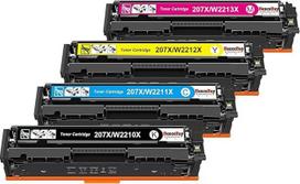 Mit Chip 207X 207A MFP M283fdw Toner Multipack Ersatz für HP 207X 207A Color LaserJet Pro M283fdn M283 M283 M282nw M282 M255dw M255 Schwarz Cyan Gelb Magenta W2210X W2210A W2211X W2212X W2213X