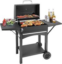 Nešiojamas BBQ kepsninė Lauko kompaktiška rūkykla Barbeque anglis BBQ grilis rūkykla su šoninėmis lentynomis Temperatūros matuoklis, šildymo stovas ir oro ventiliacijos angos stovyklavimui ir sodui