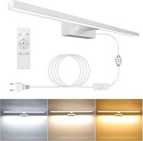 NIORSUN LED vonios veidrodžio apšvietimas su jungikliu, 15 W, 60 cm, 1400 liumenų, laisvai reguliuojamas 3000 K - 6000 K, veidrodžio apšvietimas su nuotolinio valdymo pulteliu, vonios kambario šviestuvas, IP44, 600 mm sieninis vonios kambario šviestuvas