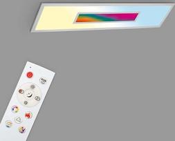 TELEFUNKEN - 319904TF LED panelinė RGB lubų šviesa CCT lubų šviesa RGB centro šviesa Vaivorykštės efektas Nuotolinio valdymo pultas Dimmable Silver 1000 x 250 x 65 mm