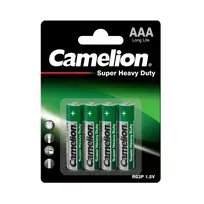 Baterija - Camelion AAA Super Heavy Duty Cinko-Karbono 1.5V 4 Pakelis