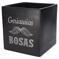 Graviruotas vazonas "Geriausias bosas"