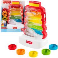 Kraunamasis žaislas Fisher-Price klasikinė piramidė spalvingi žiedai lavinamasis žaidimas, uniwersalny