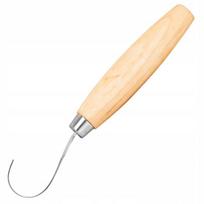 MORAKNIV Hook 163 lenktas drožinėjimo peilis su dvigubai ašmenimis medine rankena