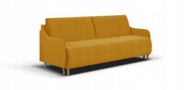 Sofa-lova BEST 3 vietų geltona medžiaginė modernaus dizaino su daiktų dėže