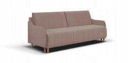 Sofa-lova BEST 3-vietė šviesiai rožinė – modernus dizainas, miegamoji funkcija, patalynės dėžė