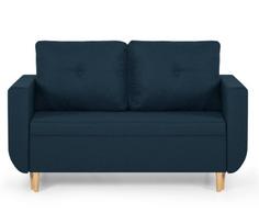 Sofa-lova Doro, 2-vietė, tamsiai mėlyna, su miego funkcija ir patalynės dėže