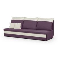 Sofa-lova GUSTAV 3-vietė Violetinė/Kreminė Moderni, Miego funkcija, Su daiktų dėže