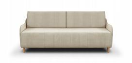 Trivietė sofa-lova BEST, smėlio spalvos, modernaus dizaino, su miego funkcija ir daiktų laikymo vieta